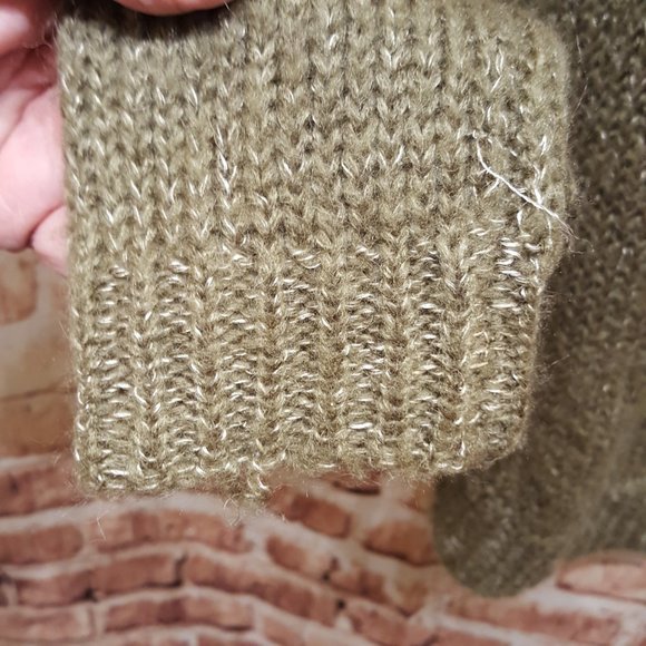 BB Dakota Pullover Sweater Brown Textured Long Sleeve Hi-Low Size Small - Picture 8 of 12